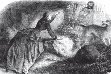 Gravure de la bête du gévaudan